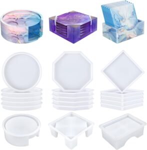 KISREL 18-Piece Resin Coaster Molds